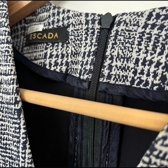 Escada Short Sleeve Glen Check Sheath Dress - Picture 5 of 8